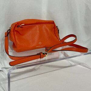 NWOT Nanette Lepore Riya Pebbled Vegan Leather Orange Crossbody Bag